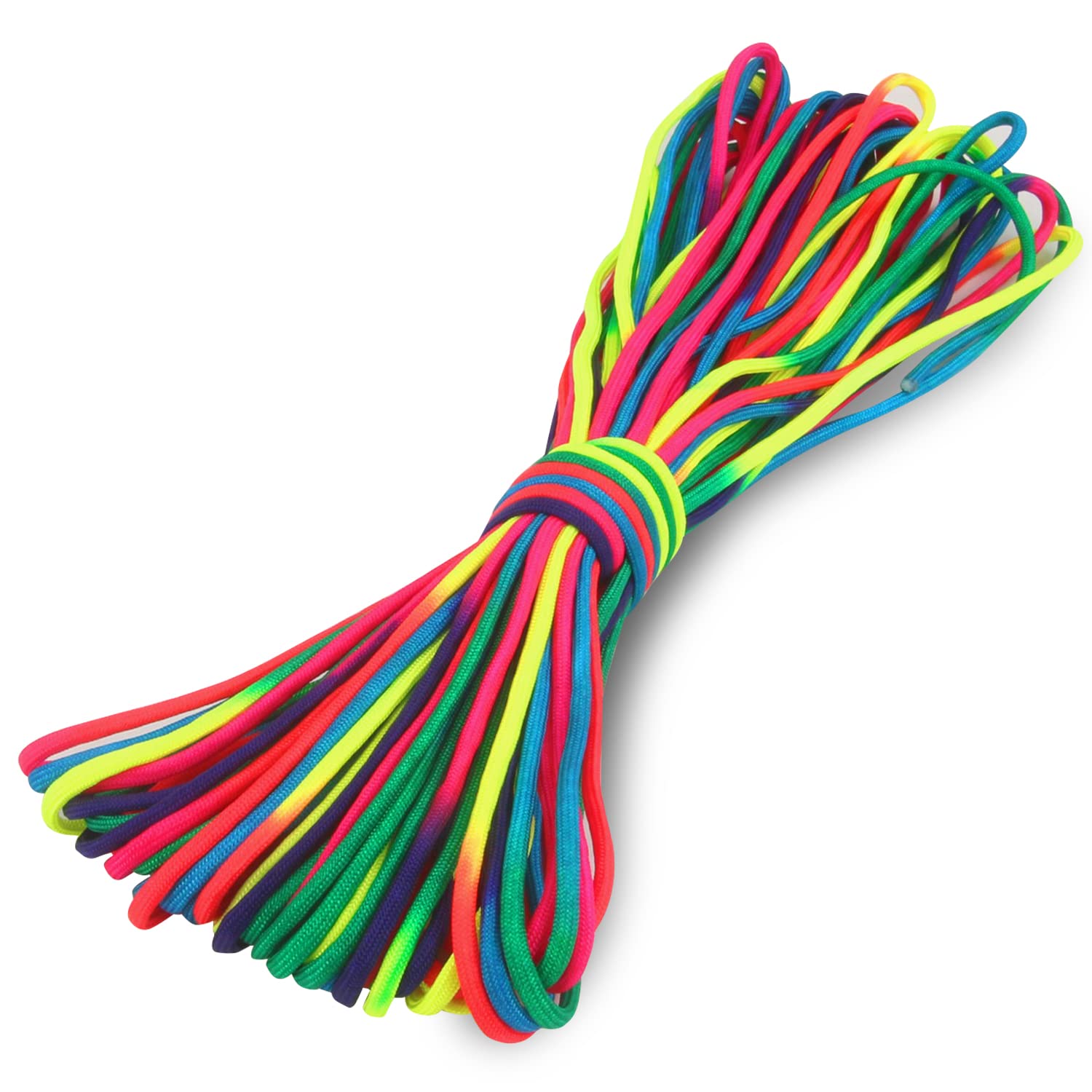 EKIND 100 Feet 7 Strand Rainbow Color Paracord Rope