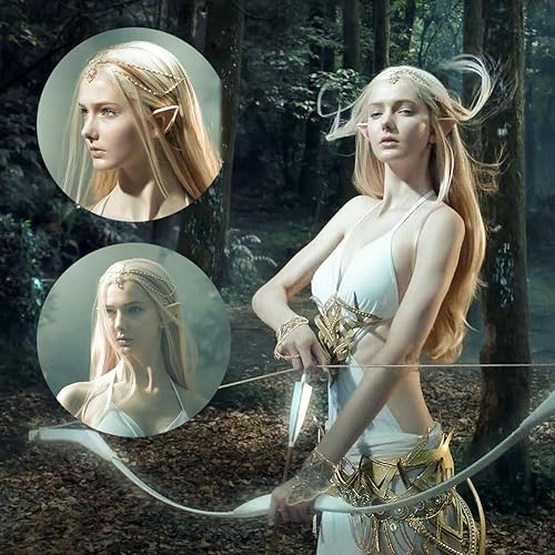 Miniatura 5 de 8 pares de orejas de elfo, colmillos de vampiro, dientes de cosplay con dientes, pellets adhesivos para disfraz de cosplay, accesorios de disfraces,