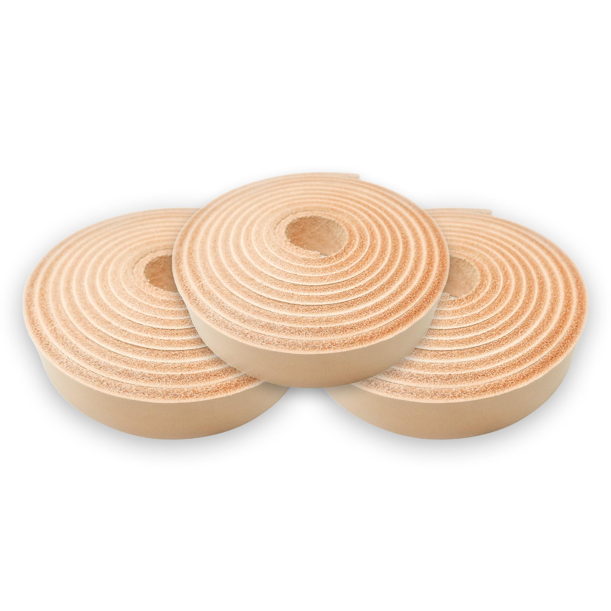 Sepici Premium 3-Pack Tooling Leather Straps 8/9 oz – Natural Full Grain Veg Tan Cowhide Strips for Belt Making, Leather Crafts & Practice, Vegetable