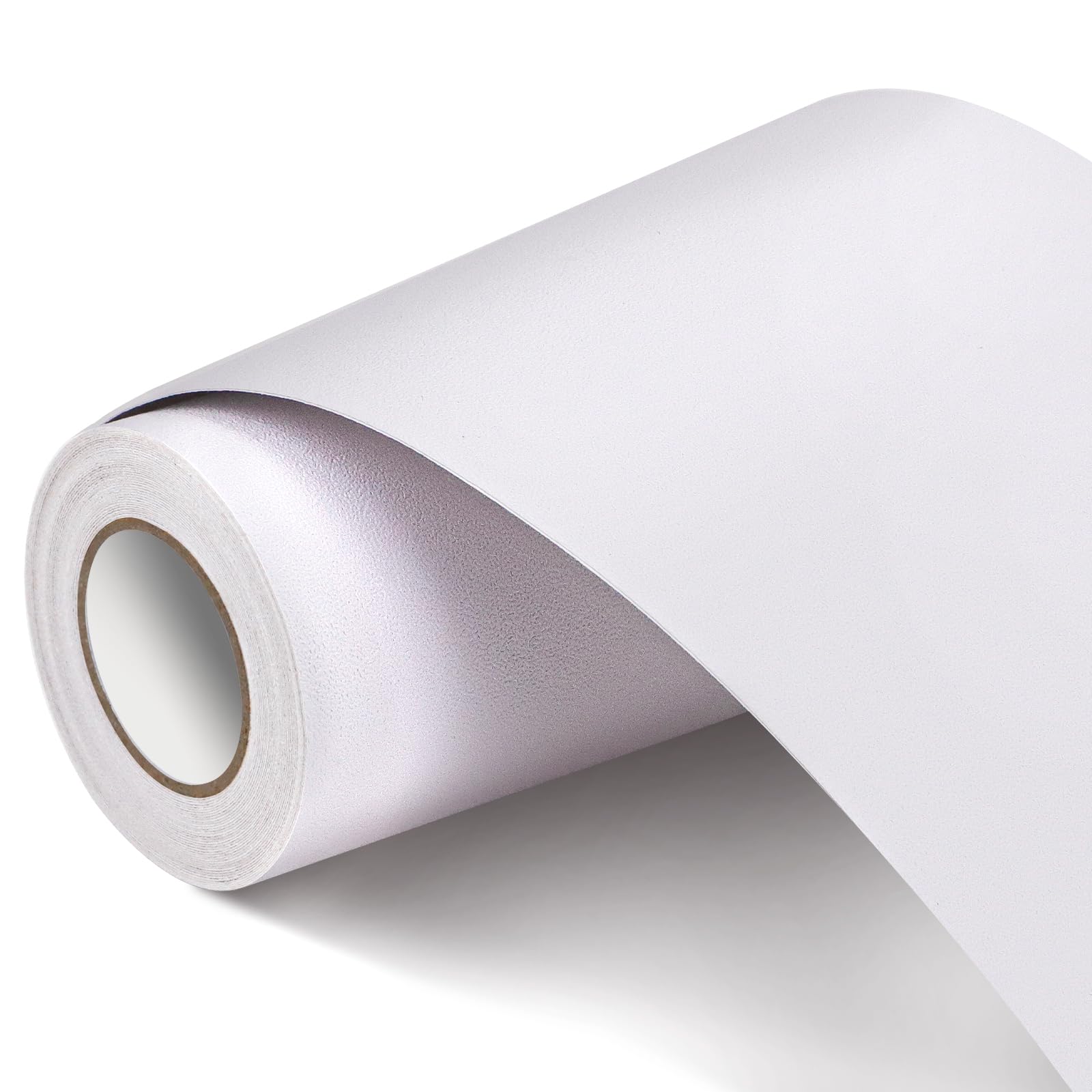 Frise de papier peint autocollante PVC 10x500 cm amovible imperméable blanc