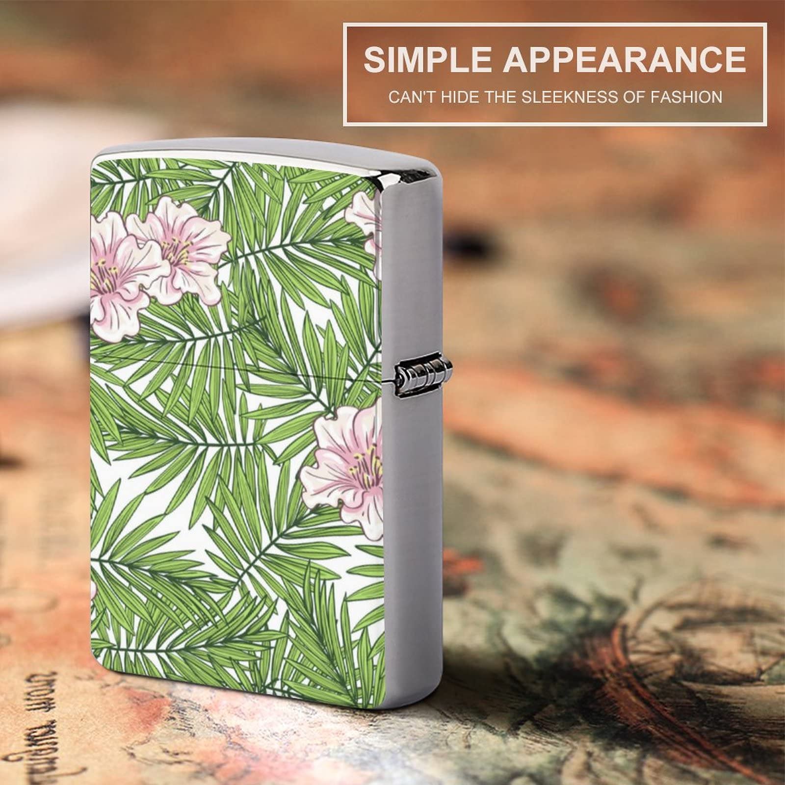 Amazon.co.jp: ライターケース アロハ ハワイのヤシの葉 花柄 ZIPPO 