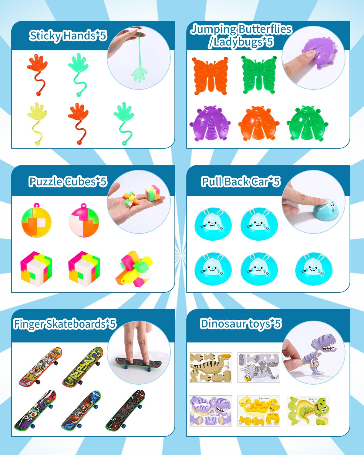 Kit 130 Pezzi Per Pi&ntilde;ata - Gadget E Giocattoli Assortiti Per Feste Di Compleanno Bambini