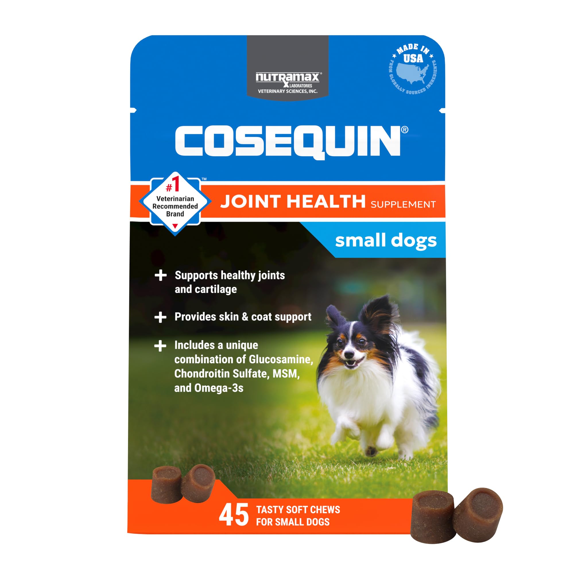 Cosequin Minis Soft Chews Maximum Strength with MSM Plus Omega3, 45 Count
