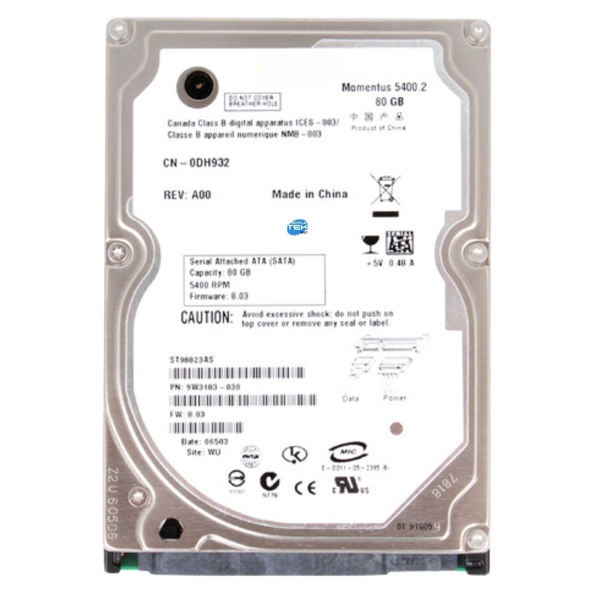 Disco duro interno 80GB SIMPLETEK Momentus soluciona fallos de arranque en portátiles Windows SATA 5