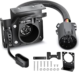 Nilight Dual Output 4 and 7 Way Vehicle Side to 7PIN USCAR Trailer Adapter
