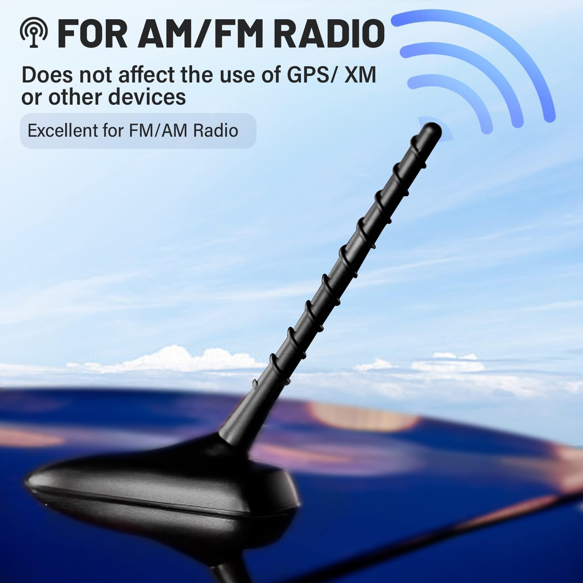 Anina Antenna Mast for Kia Soul Sedona Sportage Borrego Sorento,for Hyundai Antenna Santa Fe Tucson Accent Elantra 7 Inch Spiral Aerial FM/AM Signal Reception fit Part 962632B000 962632E220 962632F000