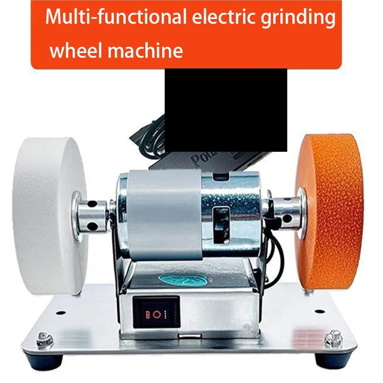 Máquina de amoladora doble, artefacto, amoladora de mesa, motor, mini pulidora eléctrica, muela de amolar, piedra de amolar