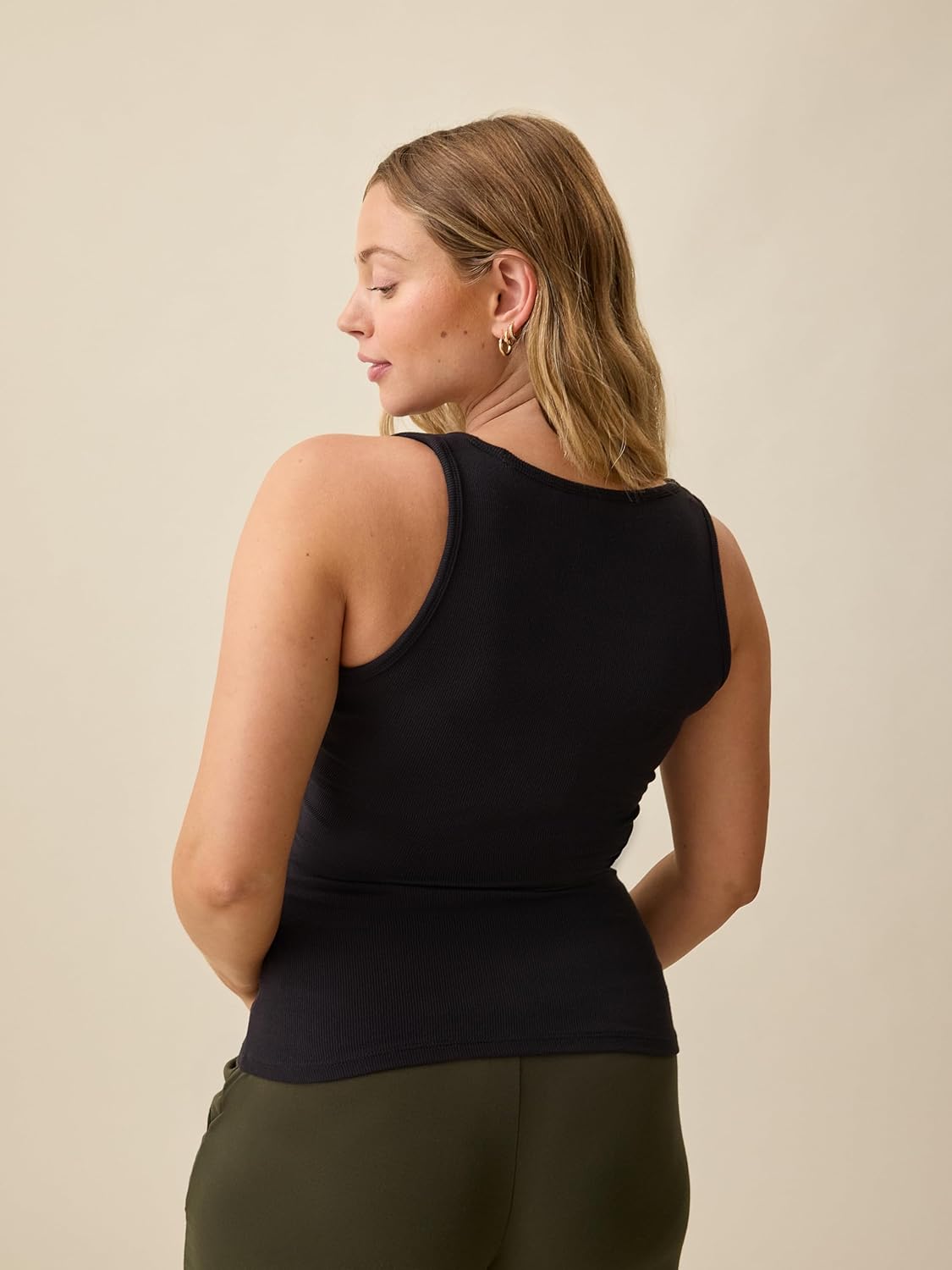 Kindred Bravely Nursing Tank Tops for Breastfeeding Soft Stretch Scoop Neck Maternity Tank with Easy Pull Down Nursing Access
