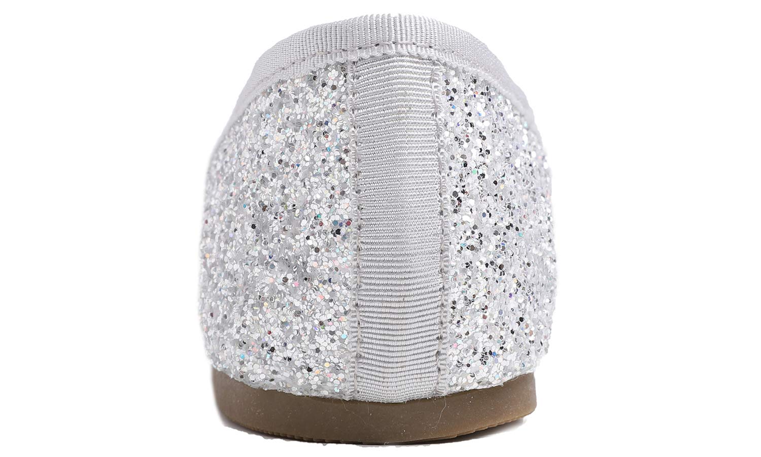 Feversole Round Glitter Ballerina,Damen Klassische Ballerinas Profilsohle