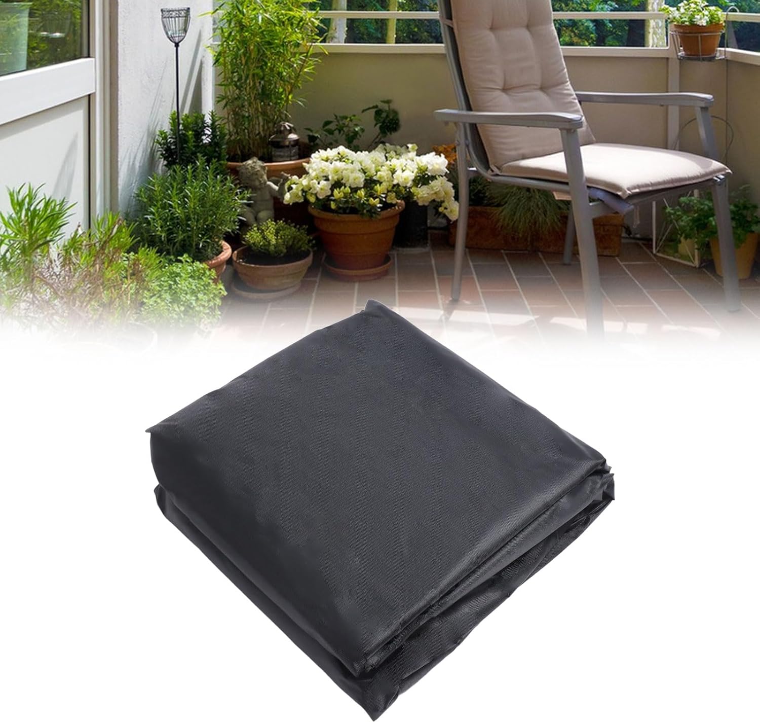 Outdoor Chair Cover, Black Buckle Patio Chair Cover for Lawn