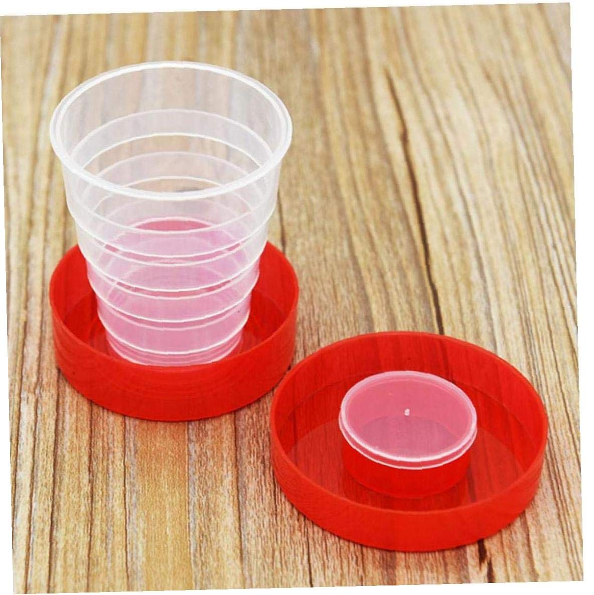Tossper 1Pc Collapsible Travel Cup With Lid, Foldable Travel Mugs, Retractable Drinking Mug For Hiking Camping Picnic, 6.5X6cm