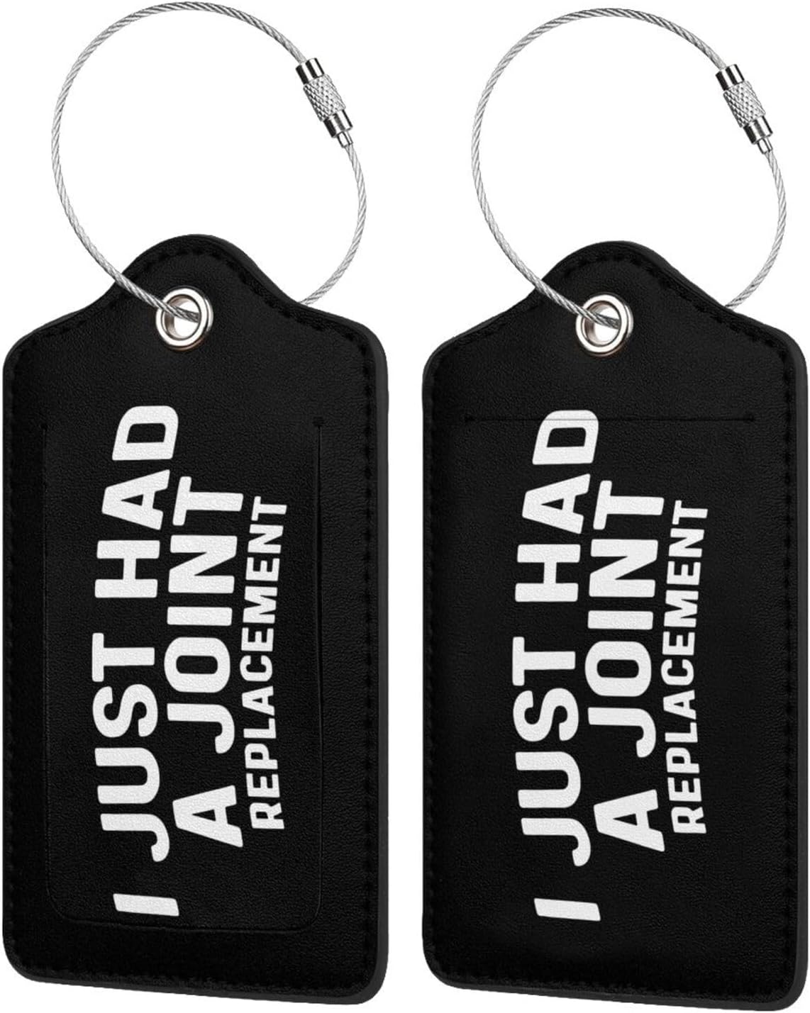 I Just Had A Joint Knee Replacement Luggage Tag—Travel ID tag Featuring a Privacy-Protecting flap1 PCS