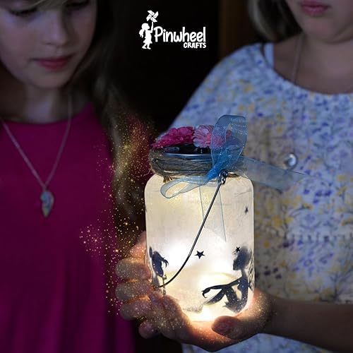 Miniatura 2 de Pinwheel Crafts Linterna de hadas de juguete para niños de 6 a 8 años de 8 a 12 años o más, haz tu propia luz nocturna, tarro de hadas de regalo
