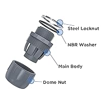 Vista 4 de Conectores de conducto, conector hermético de líquido de 1/2 pulgada NPT no metálico para accesorios de conducto flexibles eléctricos de PVC, 180