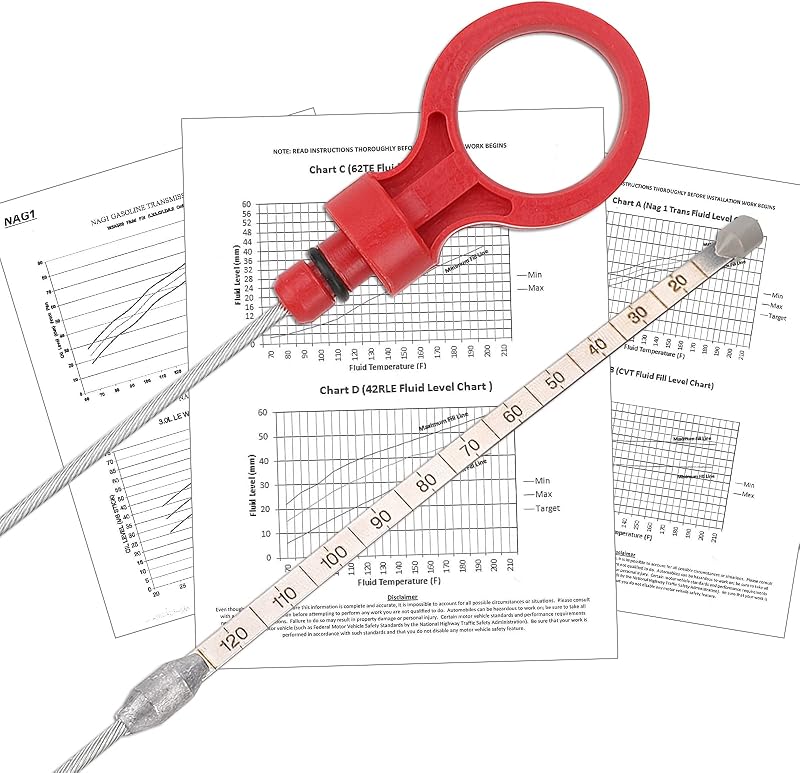 Ferramenta vareta medidora de fluido da transmissão Yinlowa 917-327 para Chrysler, Dodge, Jeep, Ram e VW – 1 unidade