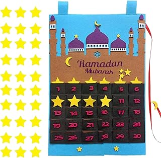 Bolsas para calendario de adviento, calendario ramadán, bolsas de fiesta para niños, color azul