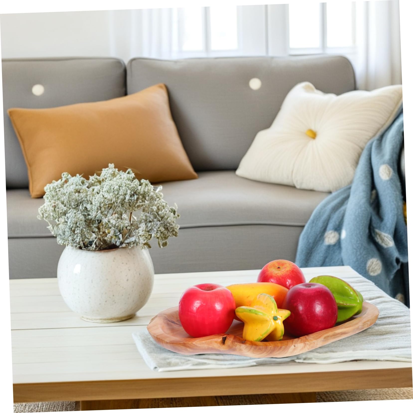 Veemoon Bandeja Decorativa Bandeja Pequeña para Baño s para Centros De Mesa De Desayuno Expositora De Aperitivos Pequeña para Servir De Cocina Madera