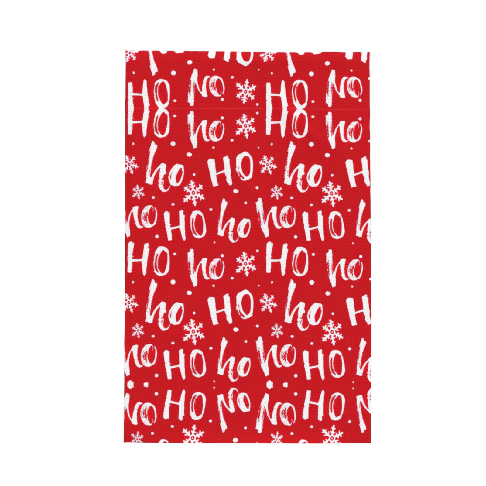 Xxahnbm Black Christmas Background Print Waffle Kitchen Towel,Absorbent Hand Towel