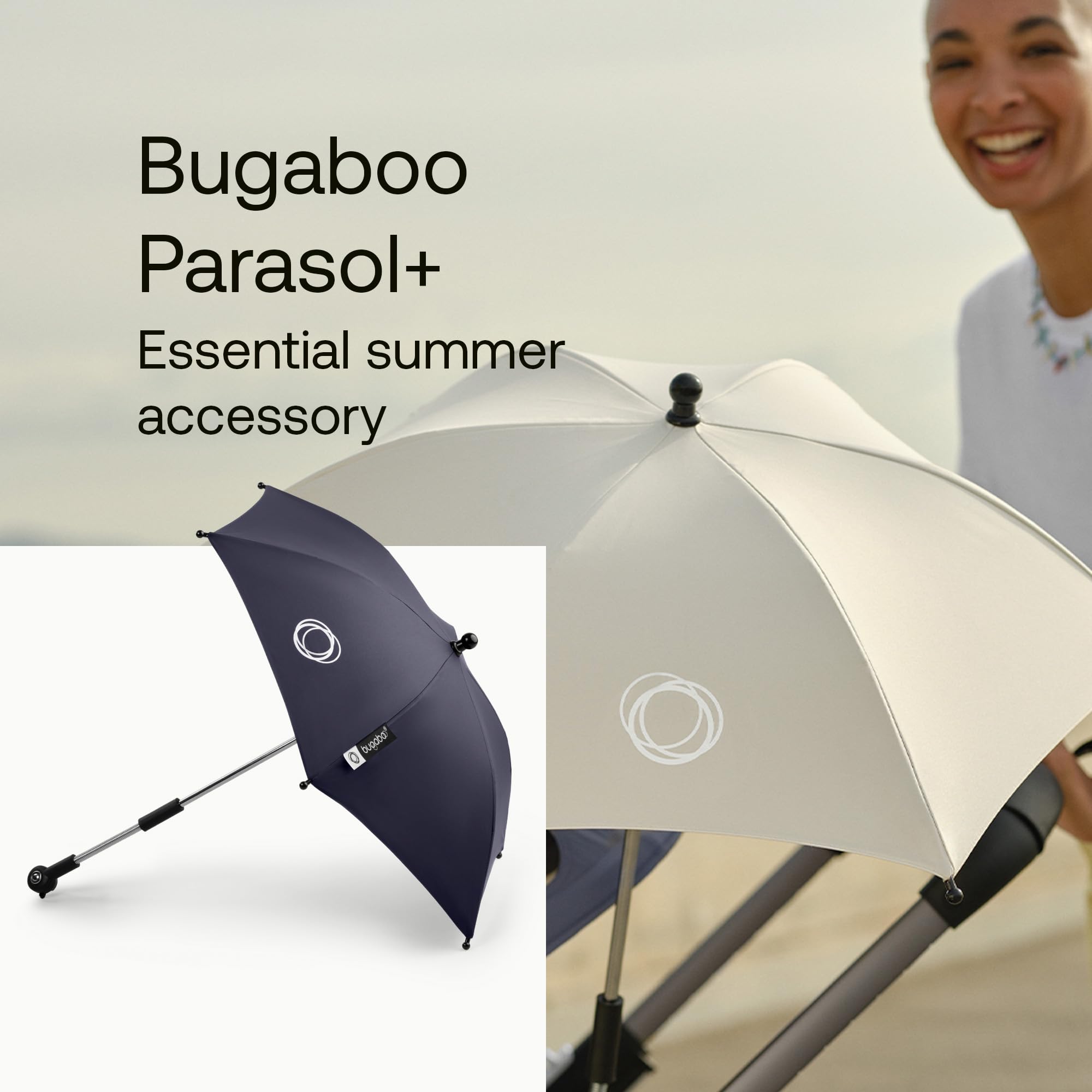 Bugaboo Parasol+, Compatible with all Bugaboo Fabric Pushchairs with UPF 50+ UV Protection - Image 2