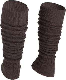 Ateena Beinstulpen für Damen aus Wolle und Acryl, Weiche Winter Stulpen Damen in Zopfmuster, Beinwärmer Damen für Tanz, Ba...