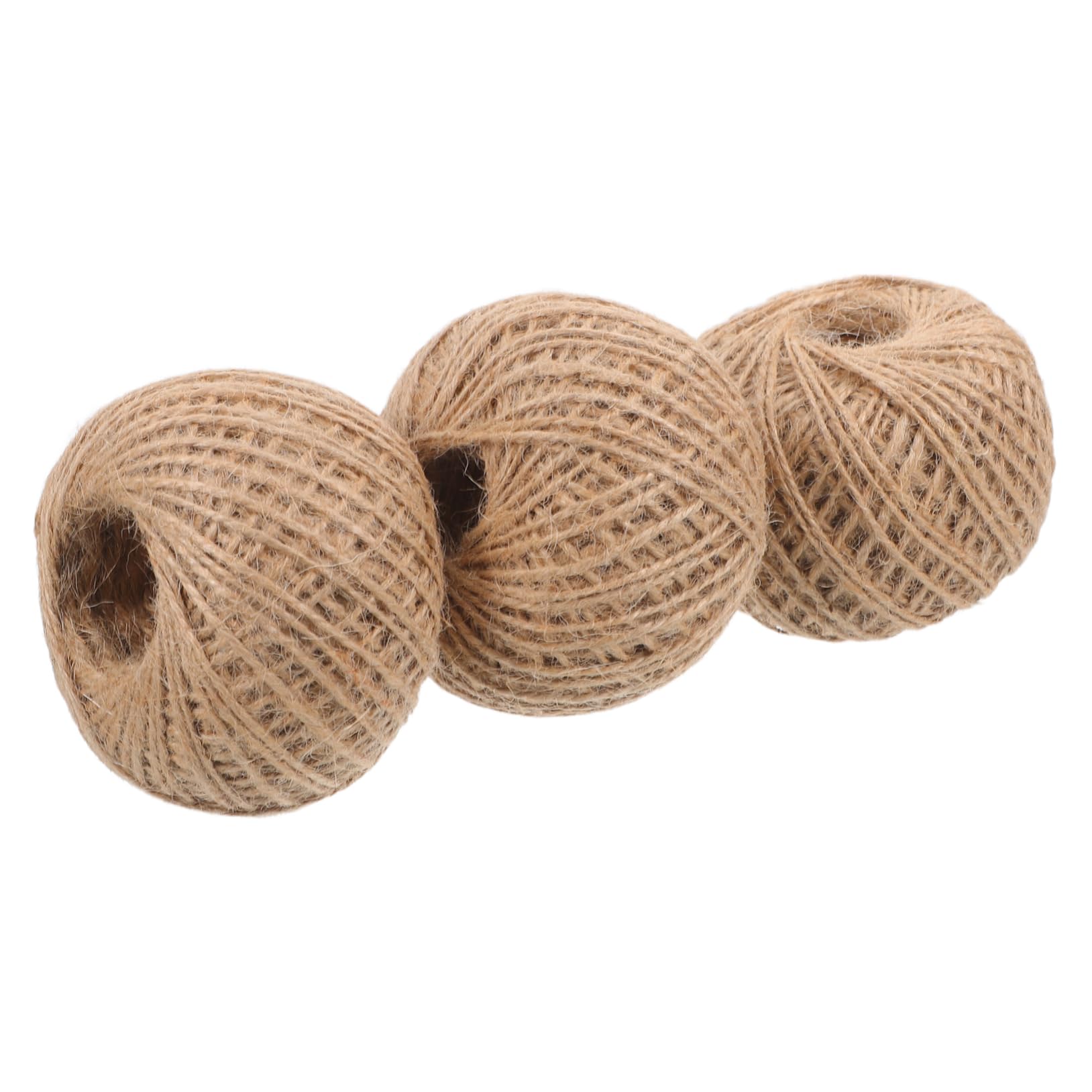 Sosoport 3 Rolls Twisted Jute Rope Rustic String for Artworks Flower Wrapping and Creative Wall Hanging Jute Twine for DIY Crafts and Decorations