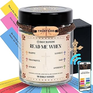 Christian christmas gifts - Bible verse jar - Gifts for women - Prayer jar - Friend christmas gifts for women + Decor - Nativity Religious Xmas gift - Easter | Mother | Father | Graduation