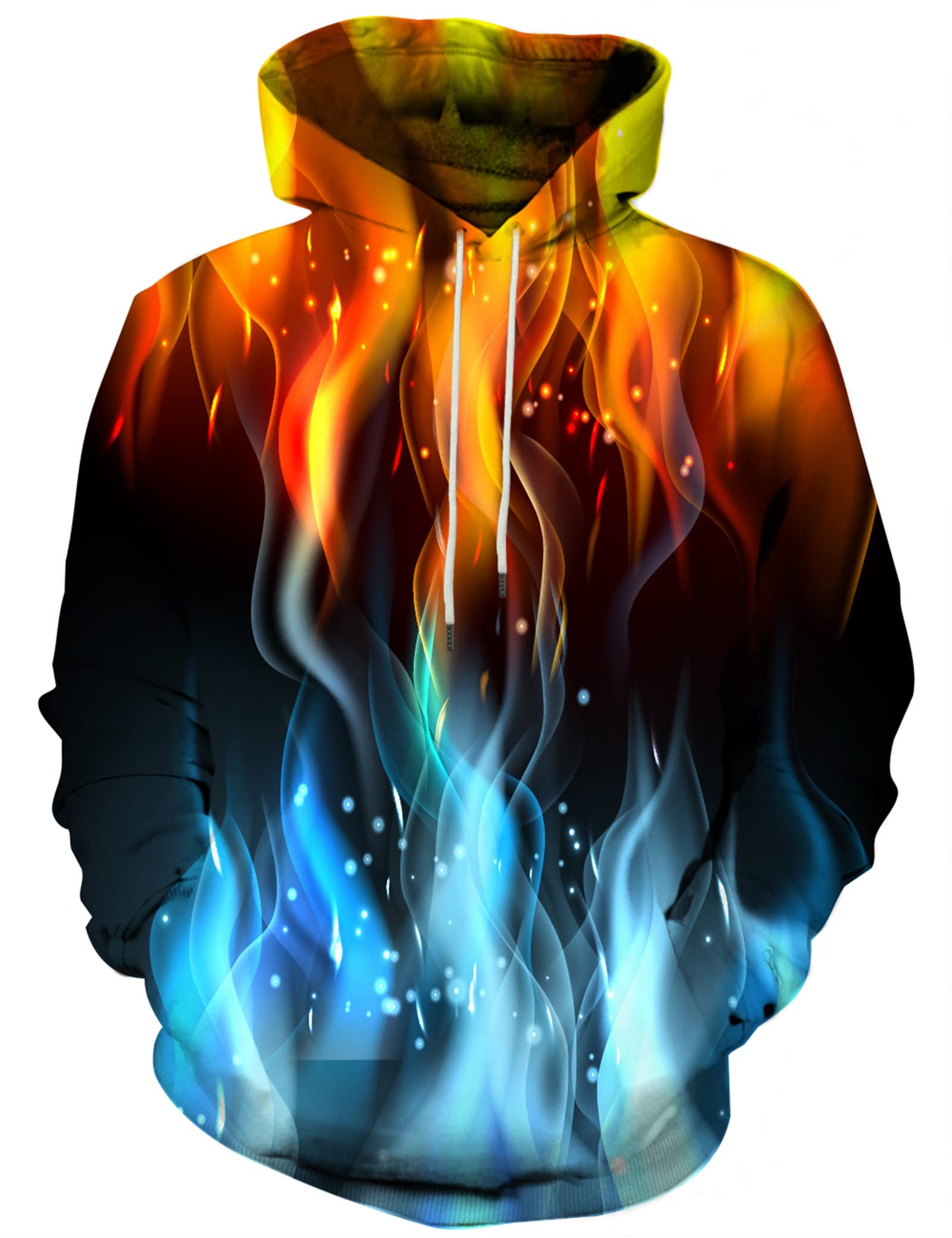 YassweteUnisex Men's and Women's Novelty Hoodies 3D Fashion Digital Print Pullover Hooded Sweatshirts with Pockets