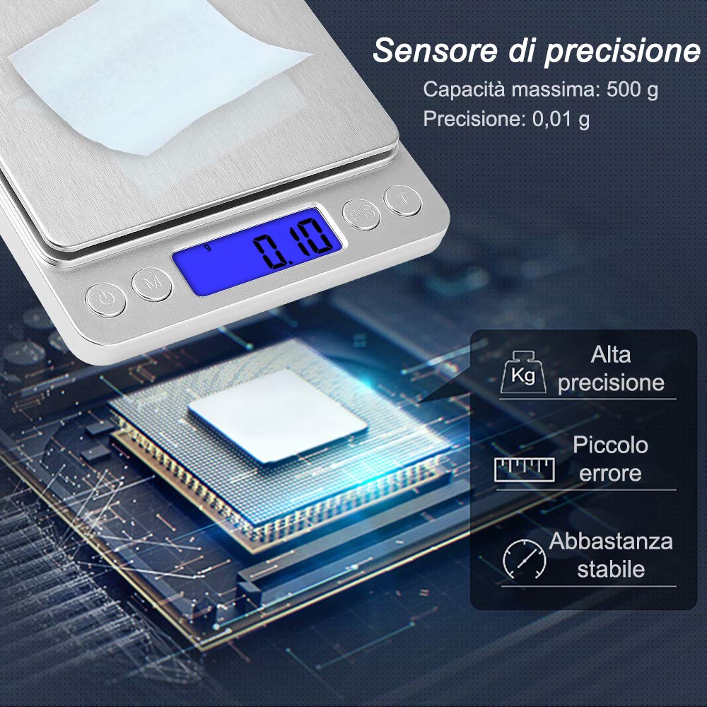 2 Pezzi Vassoi Per Bilancia Elettronica Da Cucina - In Acciaio Inossidabile Per Gioielli E Pietre Preziose - Foto 9