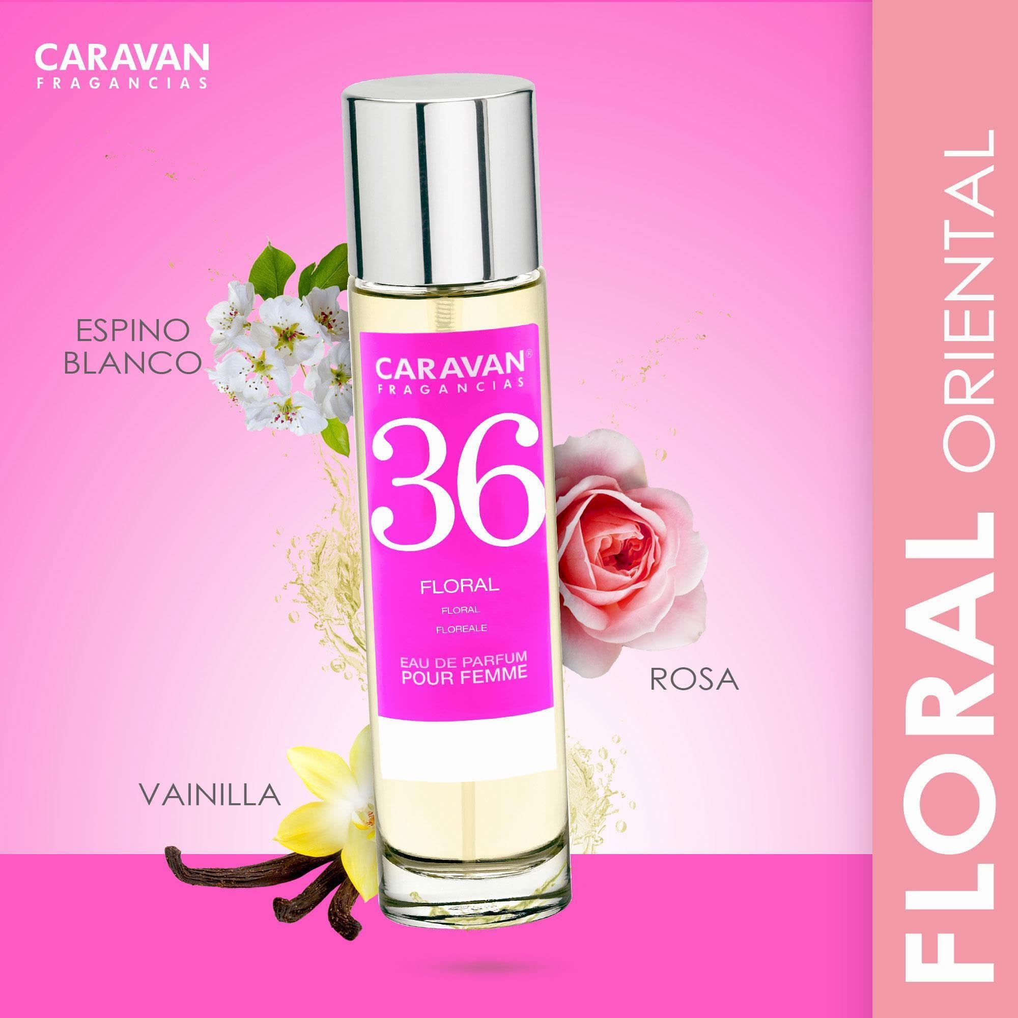 CARAVAN FRAGANCIAS Profumo da donna n. 47 da 150 ml + set di 10 flaconcini di fragranze femminili diverse da Caravan per scoprire nuovi aromi