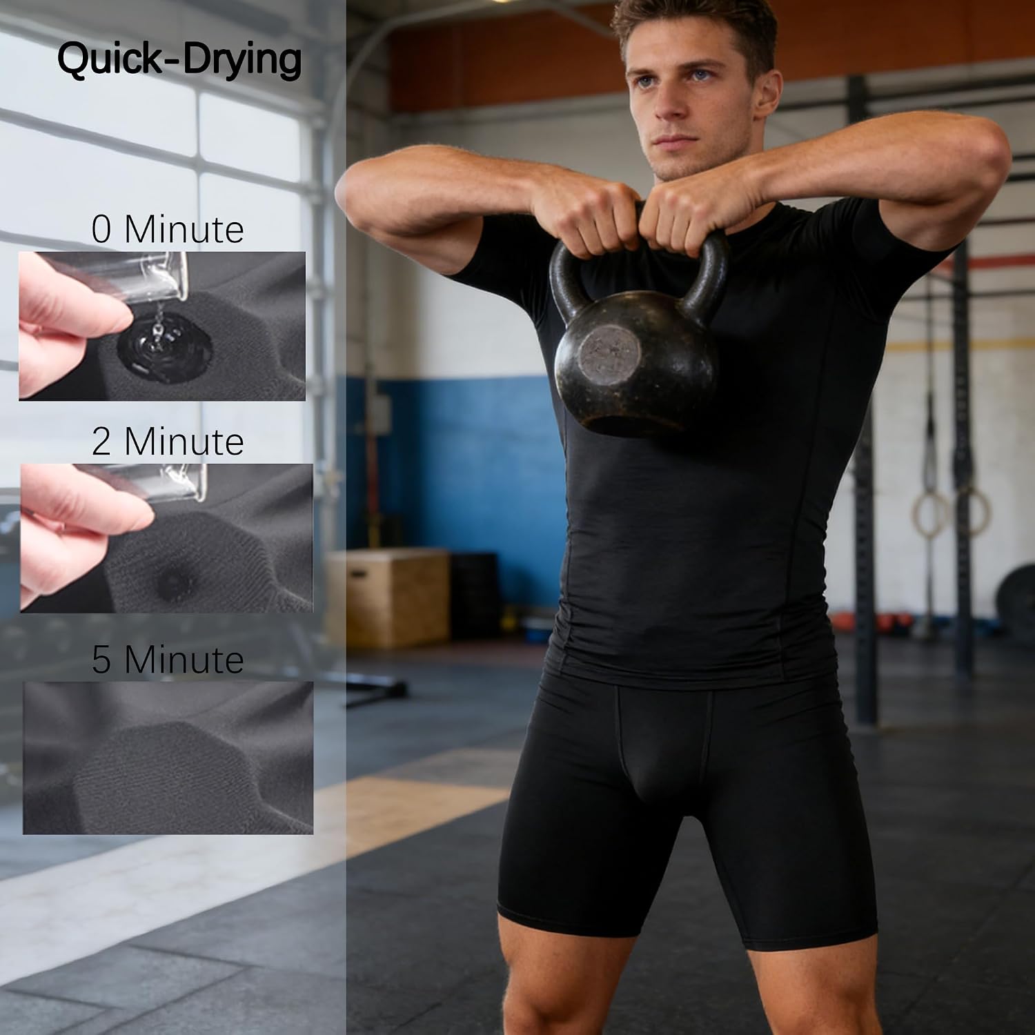 HovSiyla Compression Shorts Men Sports Athletic Workout Running Performance Baselayer Underwear Spandex Boxer Briefs