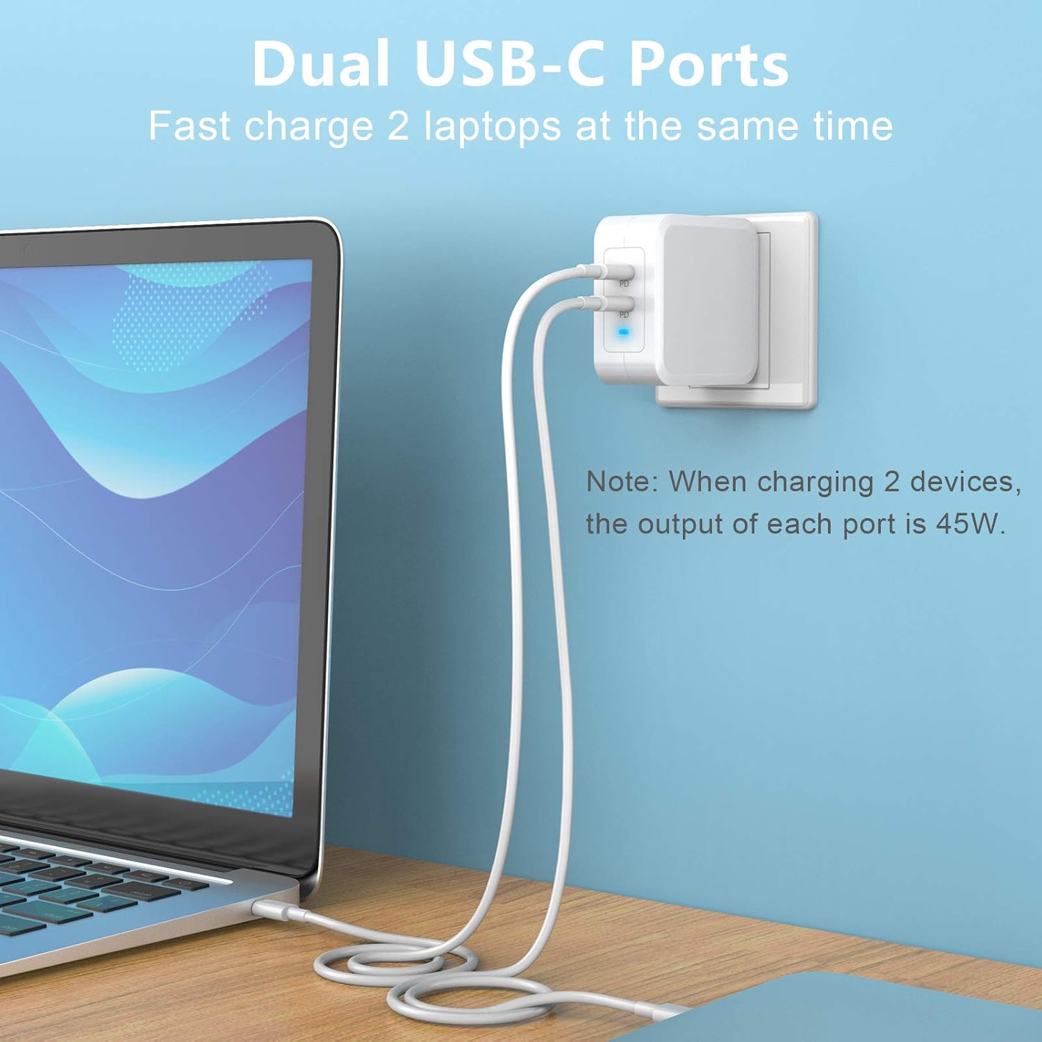 Free Shipping 🛒 LELONG USB C Charger Power Adapter, 100W Dual Port Folding Replacement for Mac Book Pro Charger with 4ft USB C to C Cable, Compatible with Laptop Pro 16, 15 inch, New Air 13 inch 2020/2019 - White Black Friday Clearance LELONG USB C Charger Power Adapter, 100W Dual Port Folding Replacement for Mac Book Pro Charger with 4ft USB C to C Cable, Compatible with Laptop Pro 16, 15 inch, New Air 13 inch 2020/2019 - White
