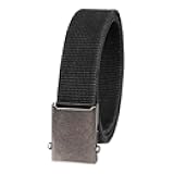 mens Military Plaque Buckle Fabric Belt- One Size 42