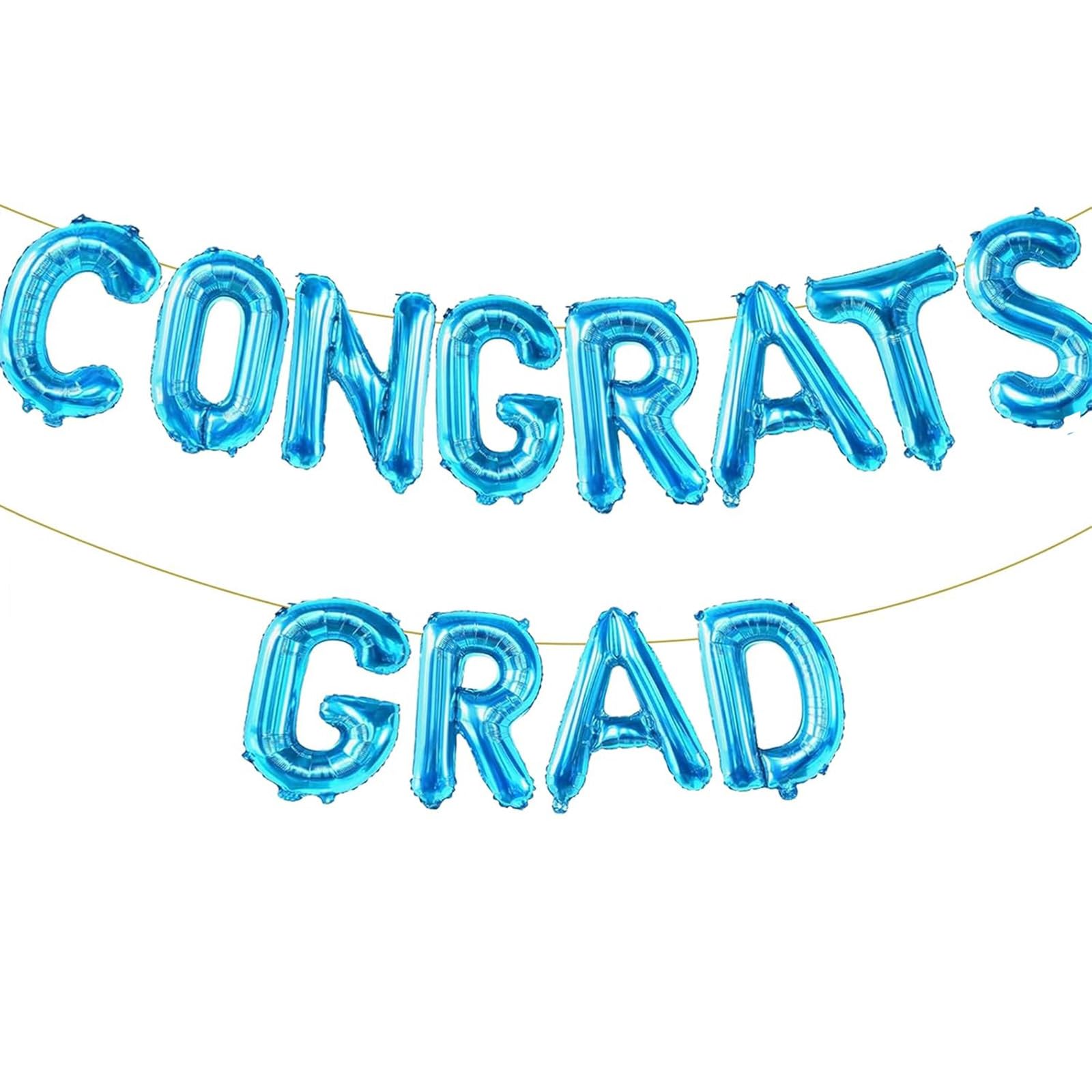 Photo 1 of Graduation Decorations 2026,16Inch Blue Congrats Grad Banner Balloons Graduation Balloon Letter Numbers Sign Class of 2026 Backdrop Congratulations Balloons Garland Wall Party Decoration Supplies