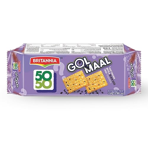 Miniatura 6 de Britannia Crackers 50 50 Maska Chaska Biscuit 13.12oz (372g) - Sumergido en mantequilla y con pimienta - Deliciosas, ligeras y crujientes galletas