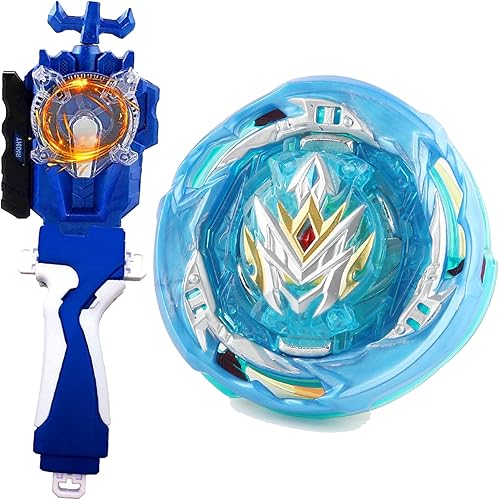 Miniatura 112 de Metal Fusion Games Blade Toy Set Sparking Launcher Grip Bey Battling Top Burst Booster B-122 Starter Geist Fafnir.8'.Ab Left Right Launcher