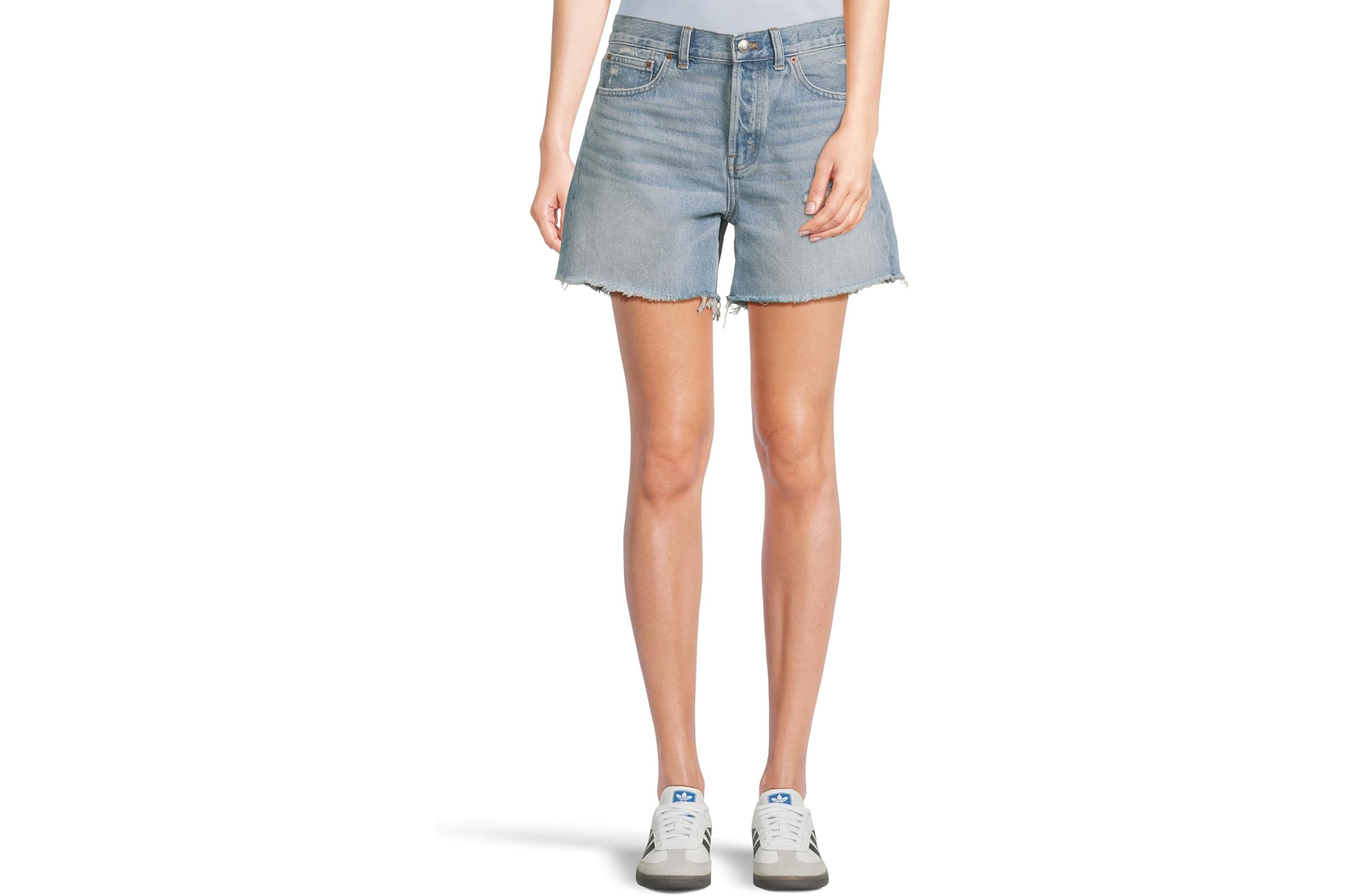 Madewell Rigid Cutoff 45 Shorts - Hallstead Wash 16090₽