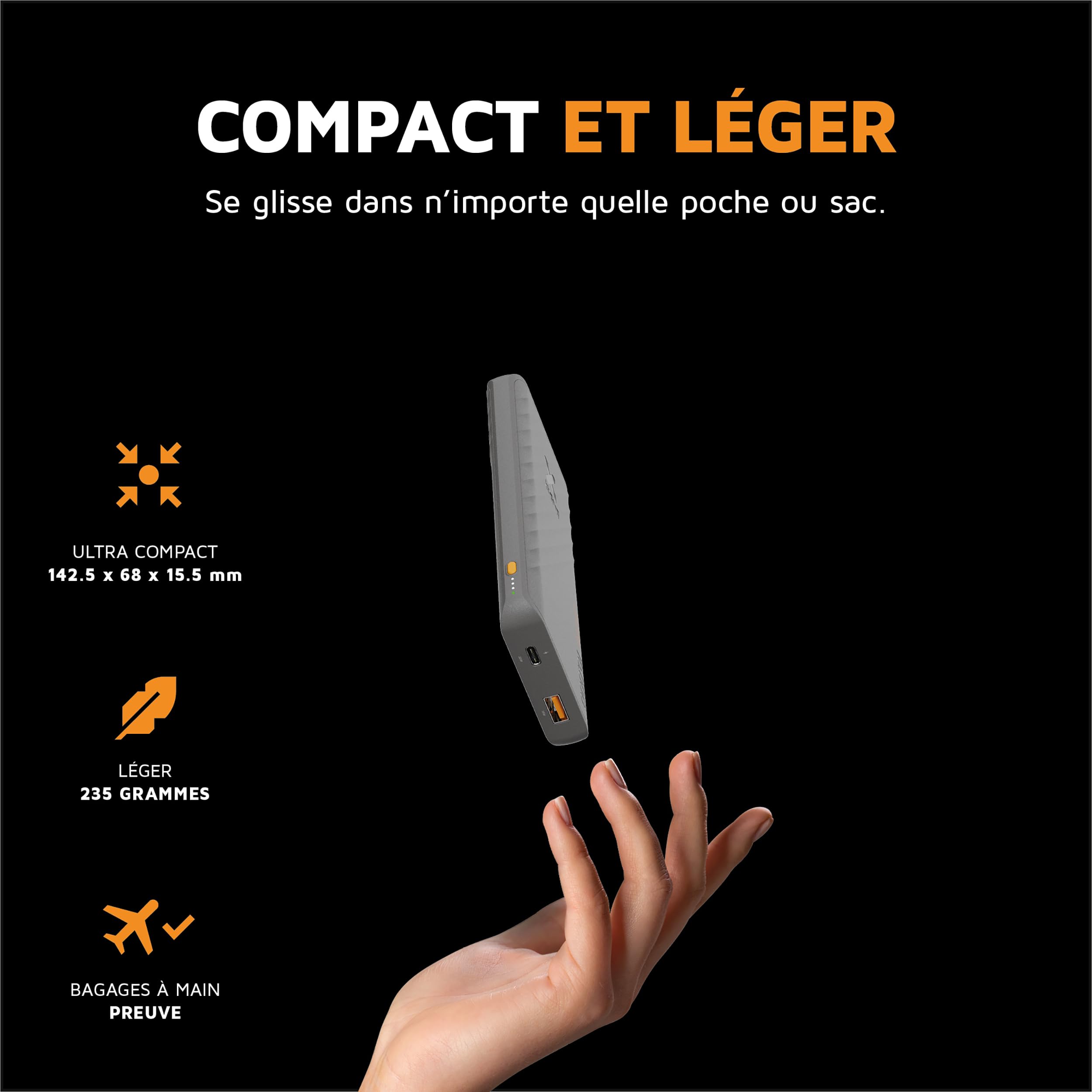 Powerbank Xtorm Supercharge - 10 000 mAh 20W - Fan Edition - Batterie puissante - Batterie Portable pour iPhone et Samsung - Technologie Durable