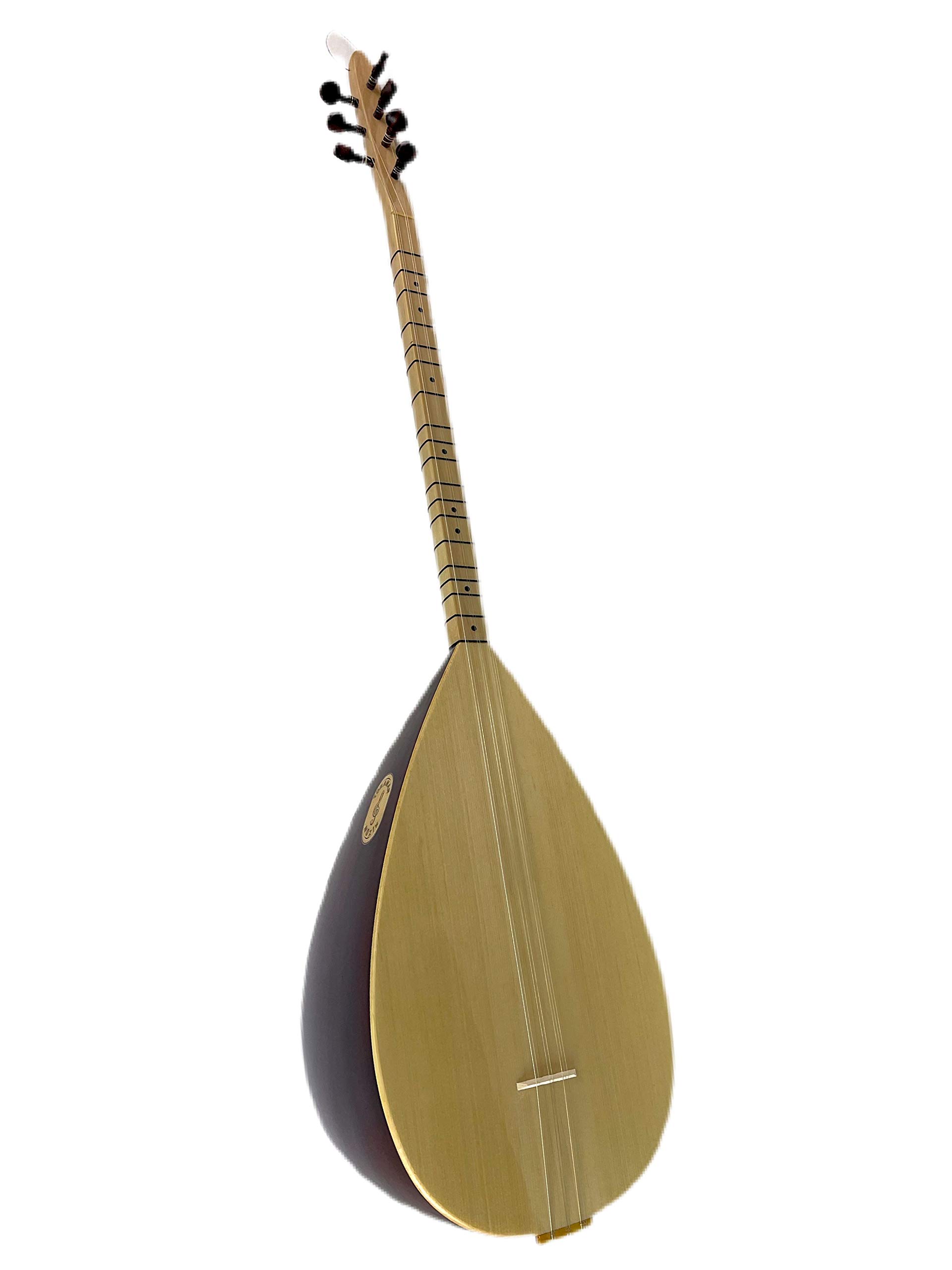 Premium Kisa Sap Ardic Baglama Saz, Noktali klavye | Premium Kurzhals Baglama Saz Wacholder, Klaviatur mit Punkten