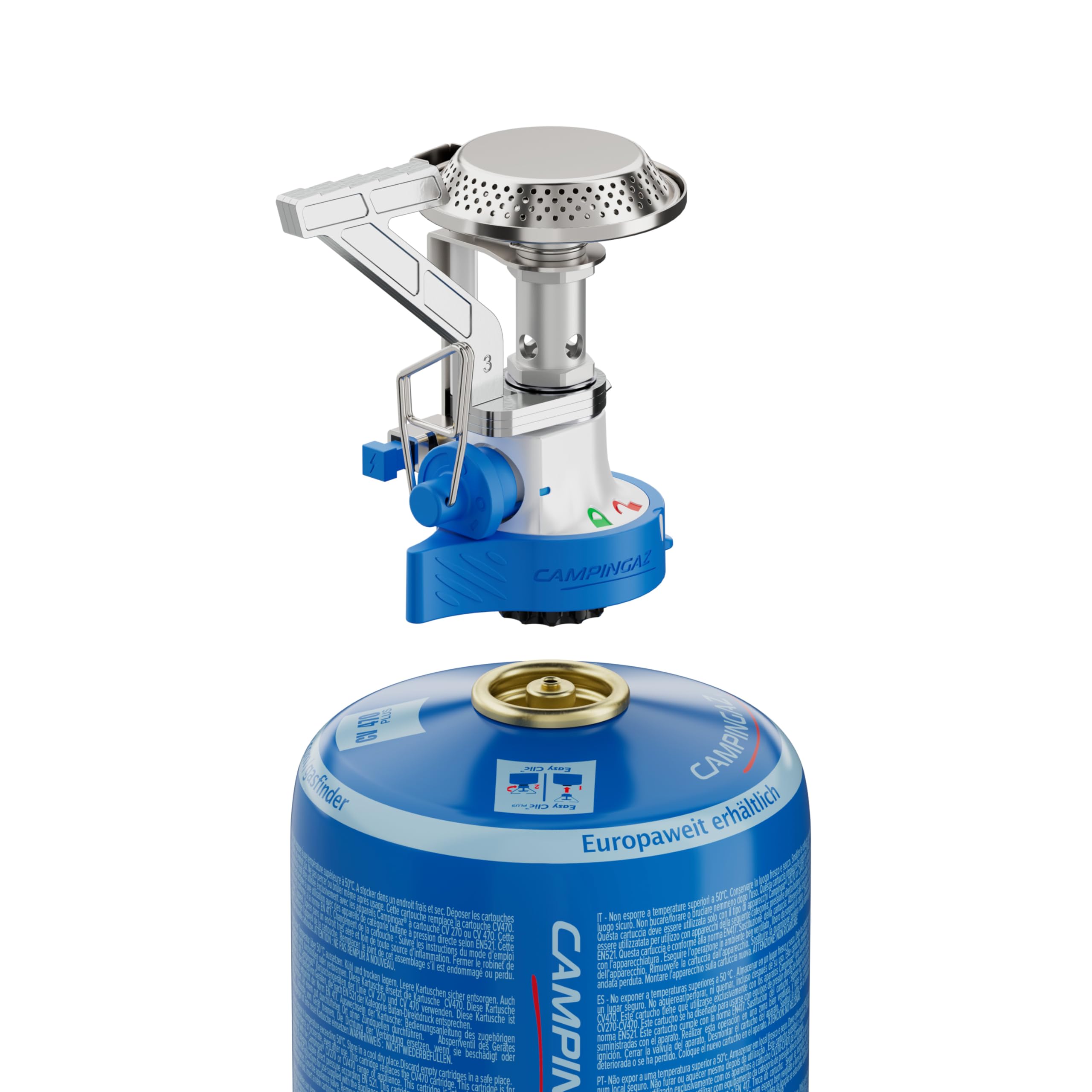 Campingaz Twister Connect PZ Herd | Mit Easy Clic Anschluss und Dual Lock Funktion | Leichter 1-Brenner Gaskocher | Einzelbrenner | Leistungsstarke Leistung 2900W | Für Camping, Festivals und Wandern