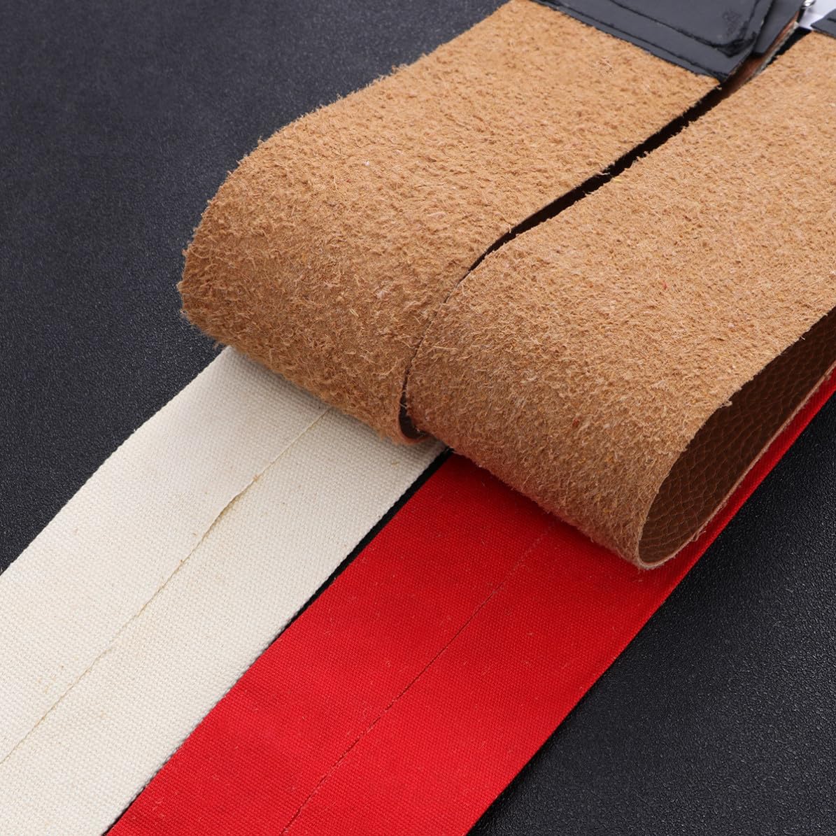 2pcs Double Layer Leather Razor Strop for Barbers Fine Edge Sharpening
