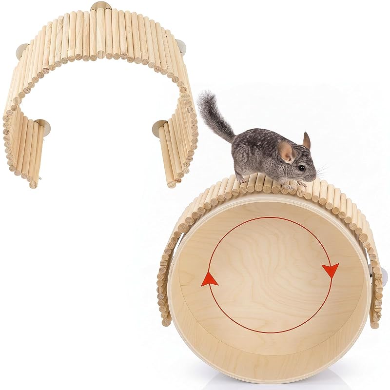 Cerca flexível de madeira para roda de exercícios de pequenos animais Geelin, bétula natural, 1 unidade