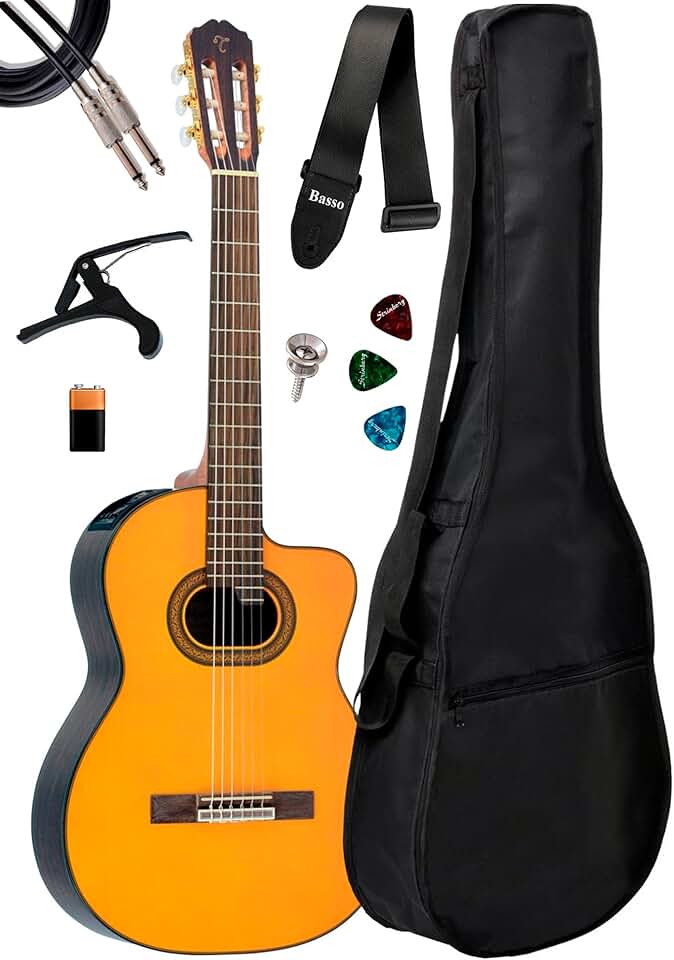 Violão Takamine Gc6 Ce N Tp4t + Capa E Acessórios