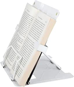 Support Livre Métal Réglable - Porte-livre Chevalet Pliable Pour Cuisine Et Bureau - Lot De 2