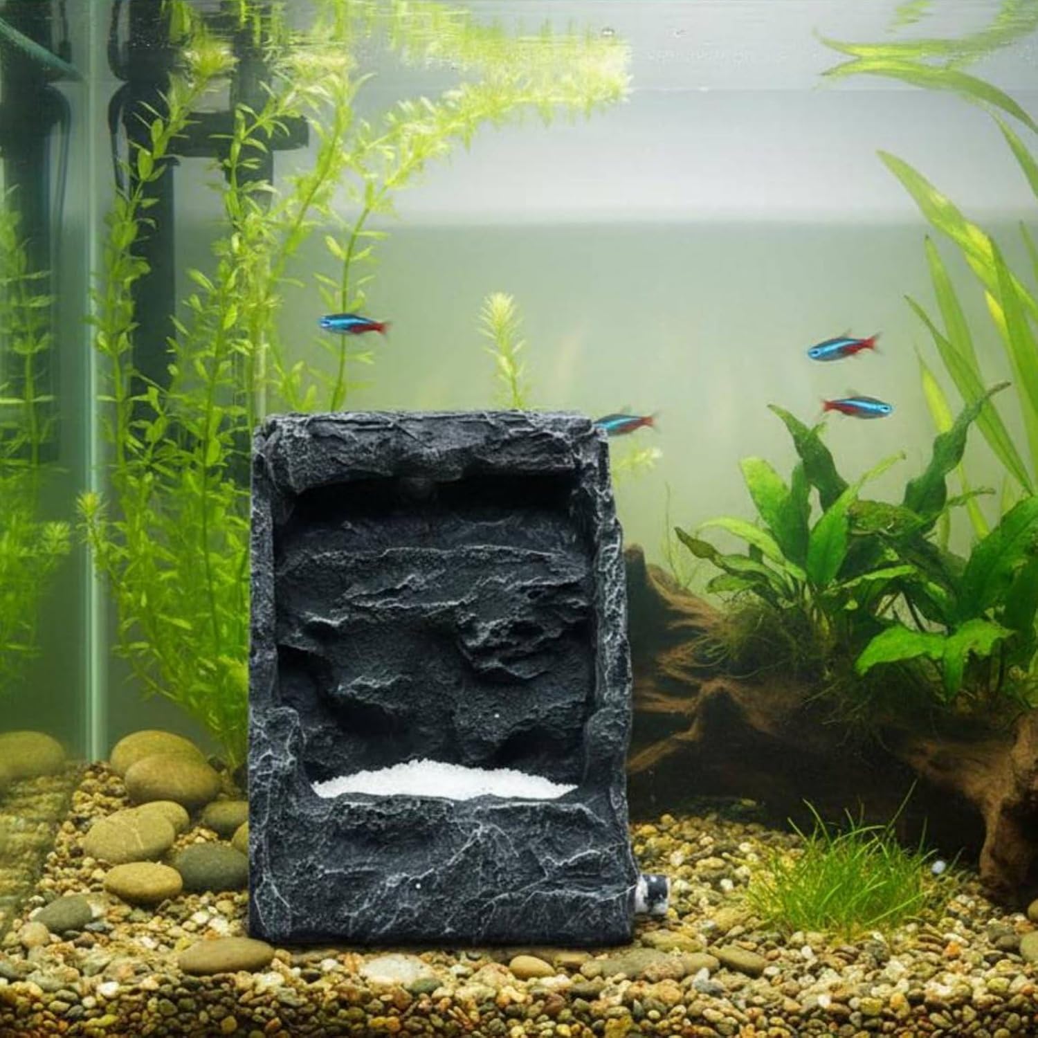 Aquariums Cascading Sand Landscape Non-Fading Color Cascading Sand Rockery Realistic Rock Formation Aquariums Mountain Decoration