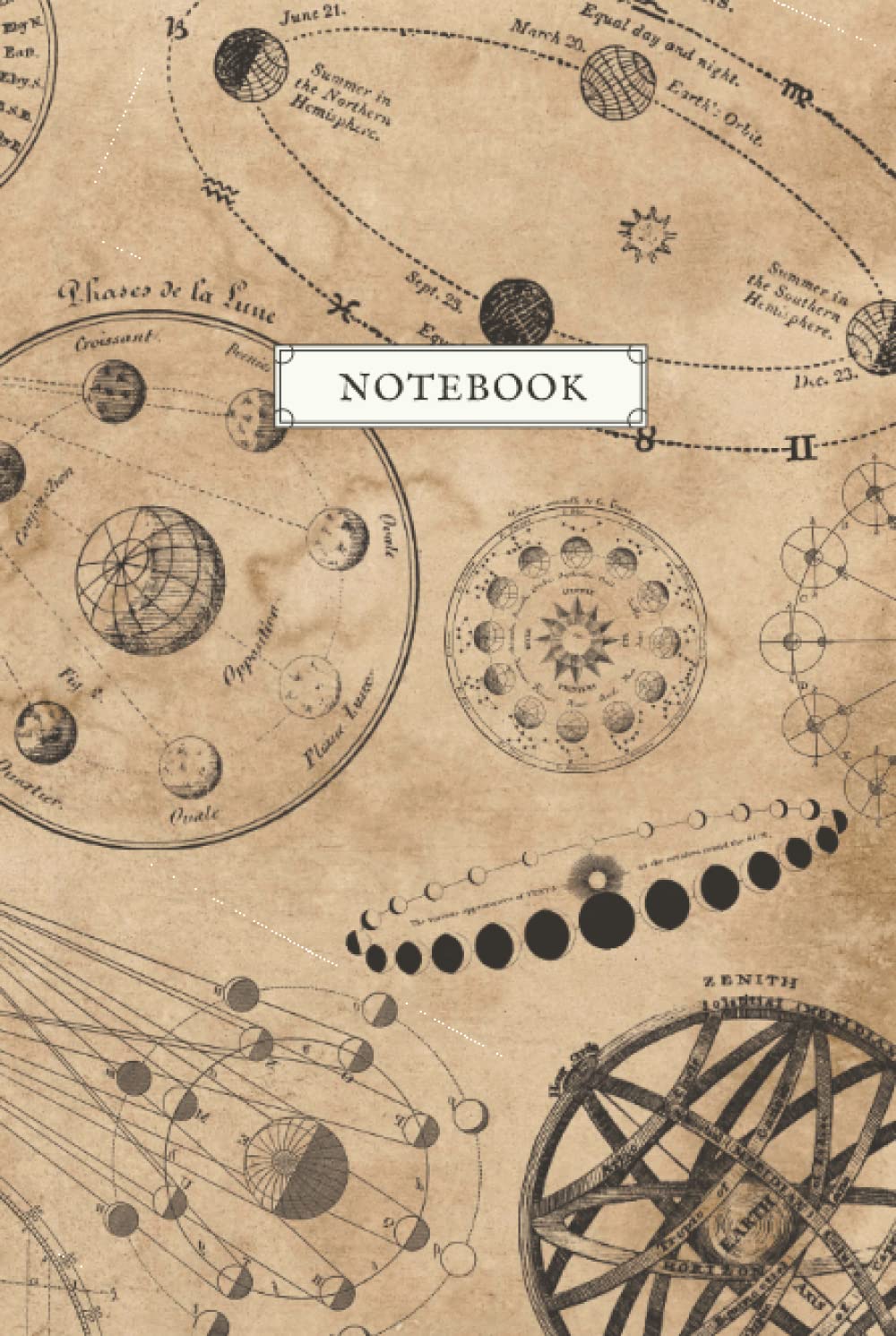 Vintage Astronomy Notebooking Journal: For Fans of Astronomy to Explore, Observe & Record the Night Skies; 120 Undated Lined Journal Pages; 6 x 9 inches