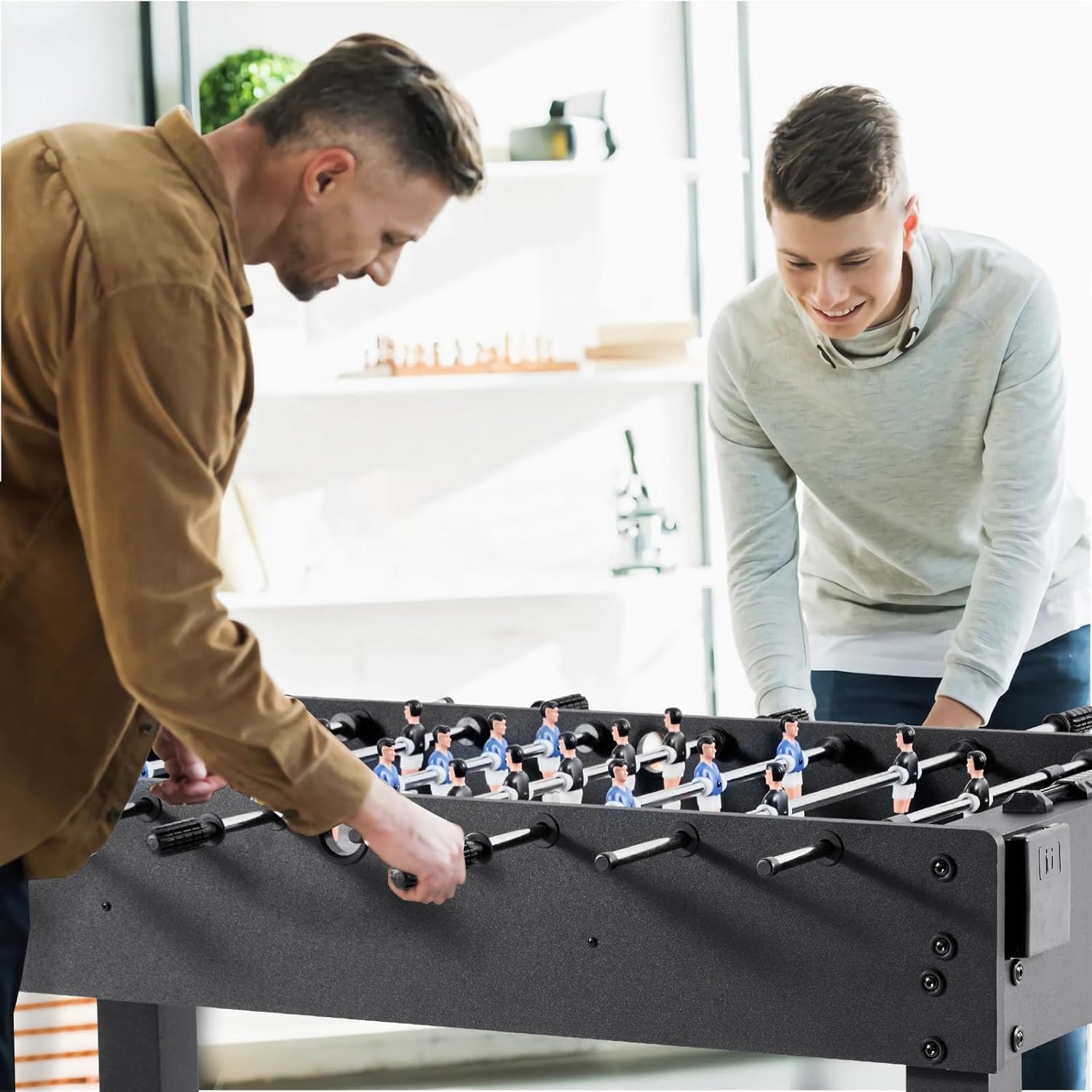 VEVOR Foosball Table, 55 inch / 42 inch Standard Size Foosball Table, Indoor Full Size Football Table for Home, Family, and Game Room, Soccer with Durable Soccer Set