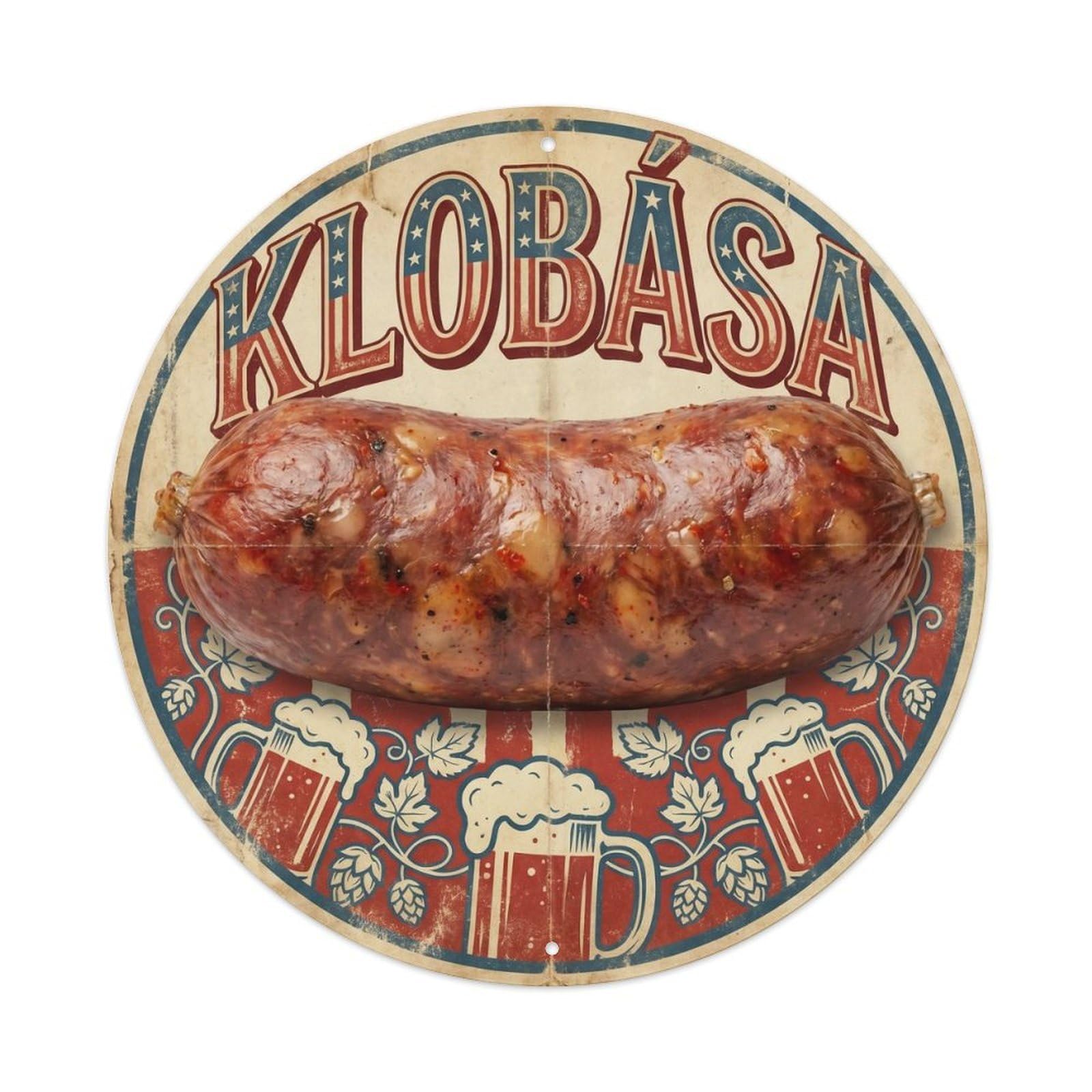 Balkan Klobasa Charcuterie Heritage Vintage Metal Tin Sign