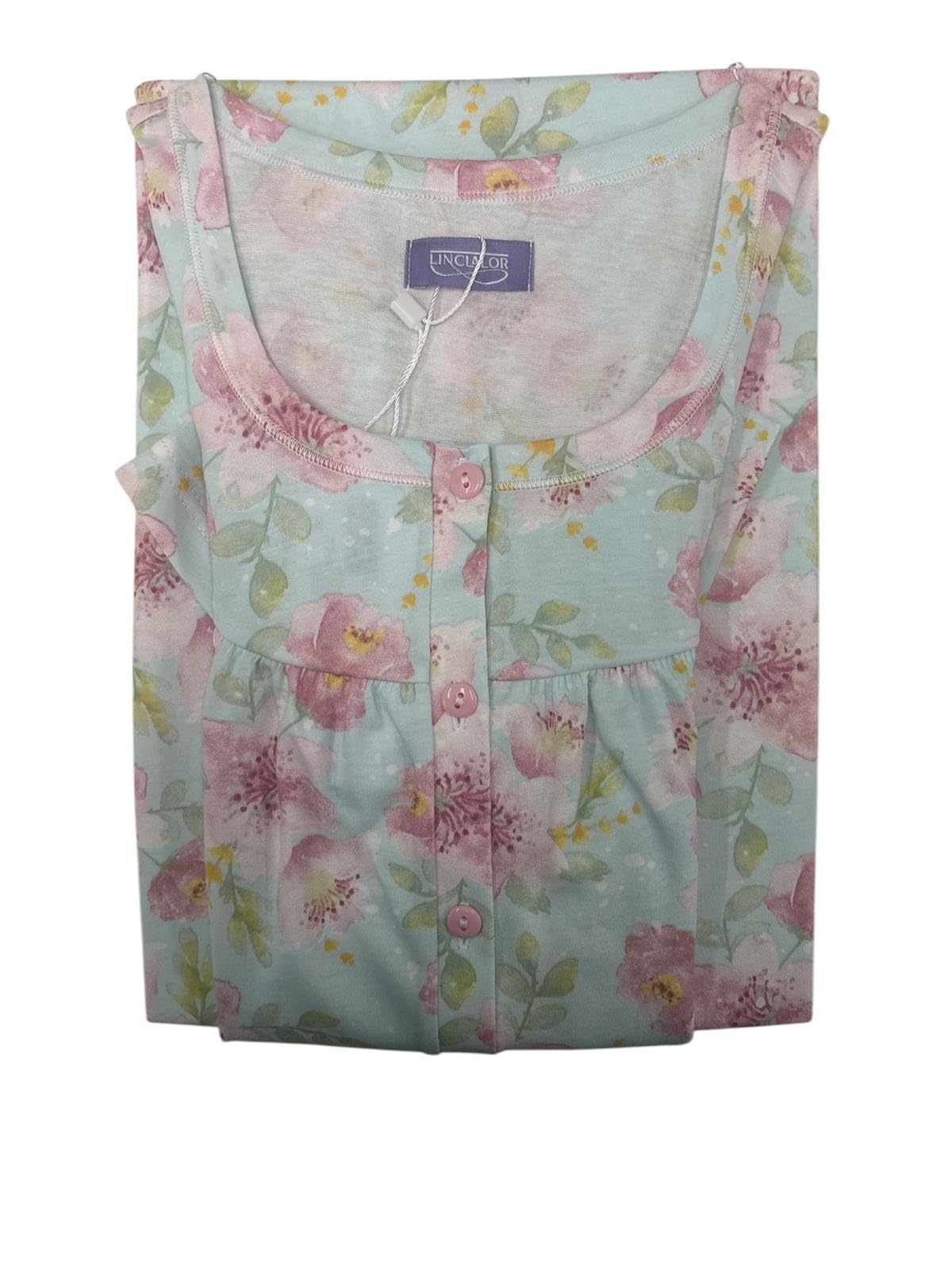 Linclalor Camicia da Notte Manica Corta Serafino Raglan