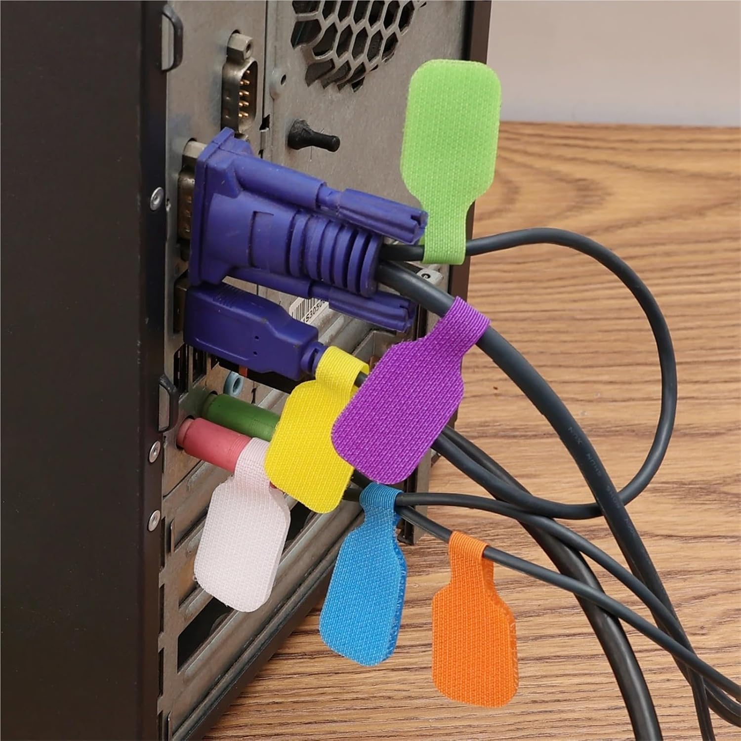 Wire Holders For Cords Writable Data Cable Label Sticker Wire Storage Labels Erasable Adhesive Fastener Tapes For Home Office For Cords Organize Wires Appliance Management(100pcs)