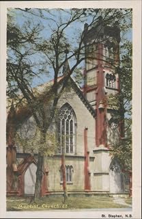 Baptist Church, St. Stephen, NB Stephen, New Brunswick Canada Original Postcard